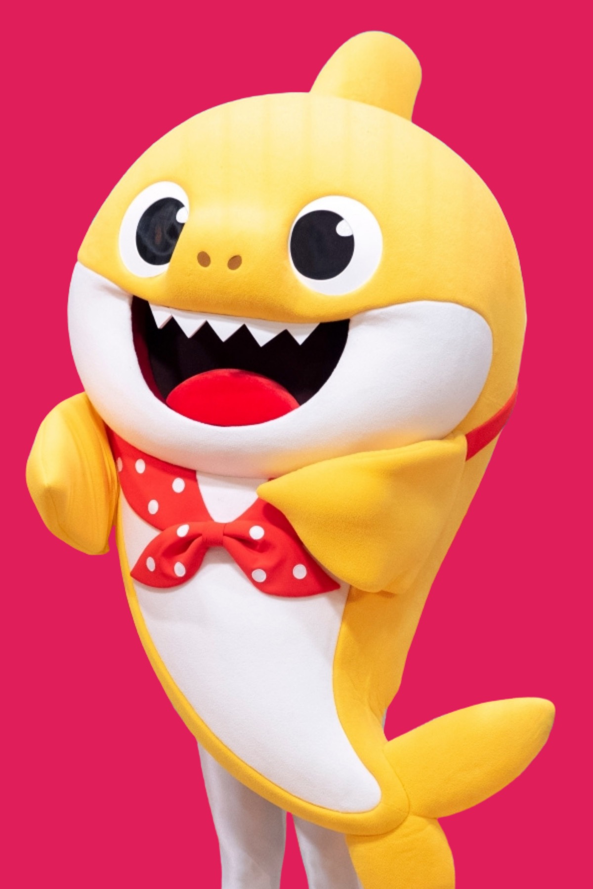 Baby Shark character at birthday party