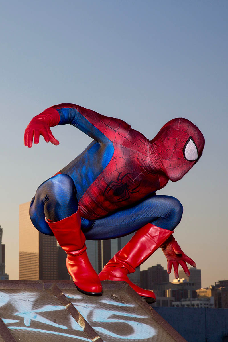 Superhero spiderman party character for kids in orange county